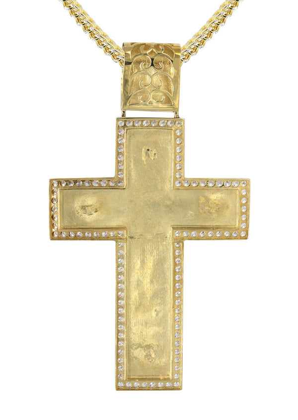 10K Yellow Gold Crucifix Necklace | Appx. 55 Grams