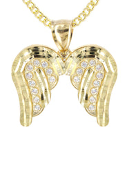 10K Yellow Gold Wings Necklace | Appx. 14.6 Grams