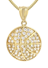 10K Yellow Gold Basketball Necklace | Appx. 16.2 Grams