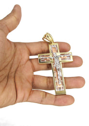 10K Yellow Gold Cross /Crucifix Necklace | Appx. 47 Grams