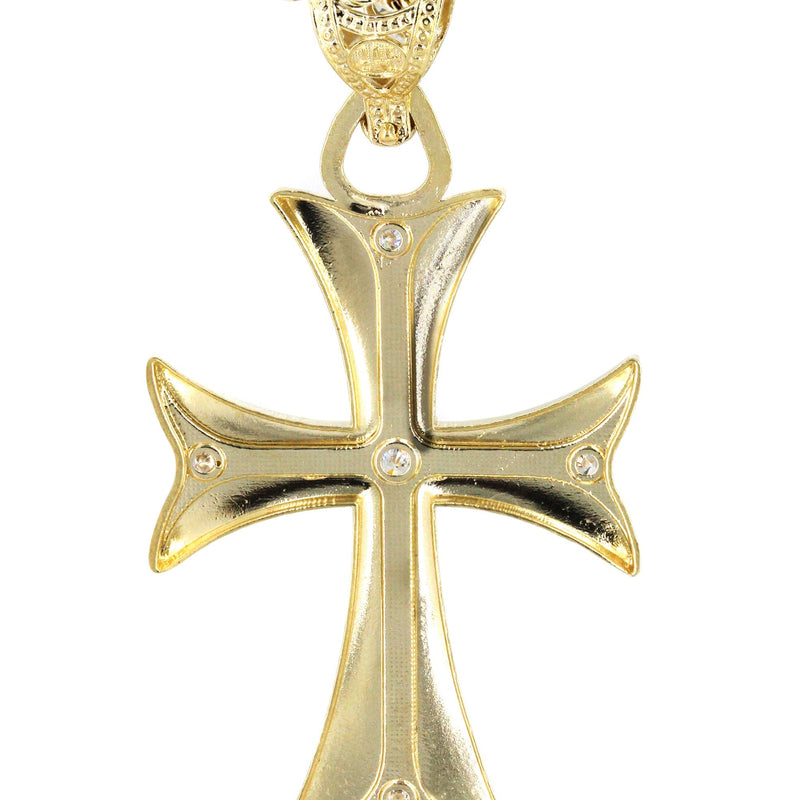 10K Yellow Gold Cross Necklace | Appx. 17.2 Grams