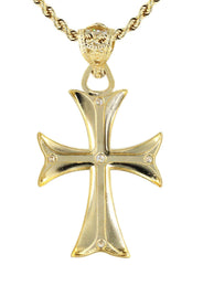10K Yellow Gold Cross Necklace | Appx. 17.2 Grams
