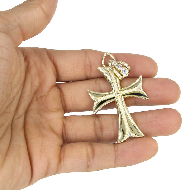 10K Yellow Gold Cross Necklace | Appx. 17.2 Grams
