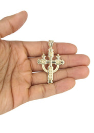 10K Yellow Gold Cross Necklace | Appx. 14.2 Grams