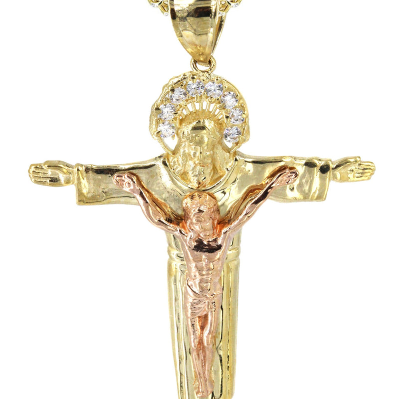 10K Yellow Gold Cross / Crucifix Necklace | Appx. 14.3 Grams
