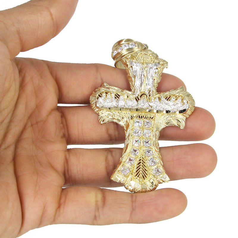 10K Yellow Gold Cross Necklace | Appx. 24.9 Grams
