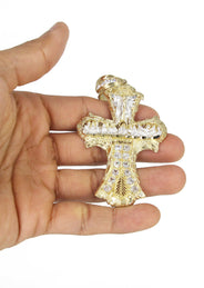 10K Yellow Gold Cross Necklace | Appx. 24.9 Grams