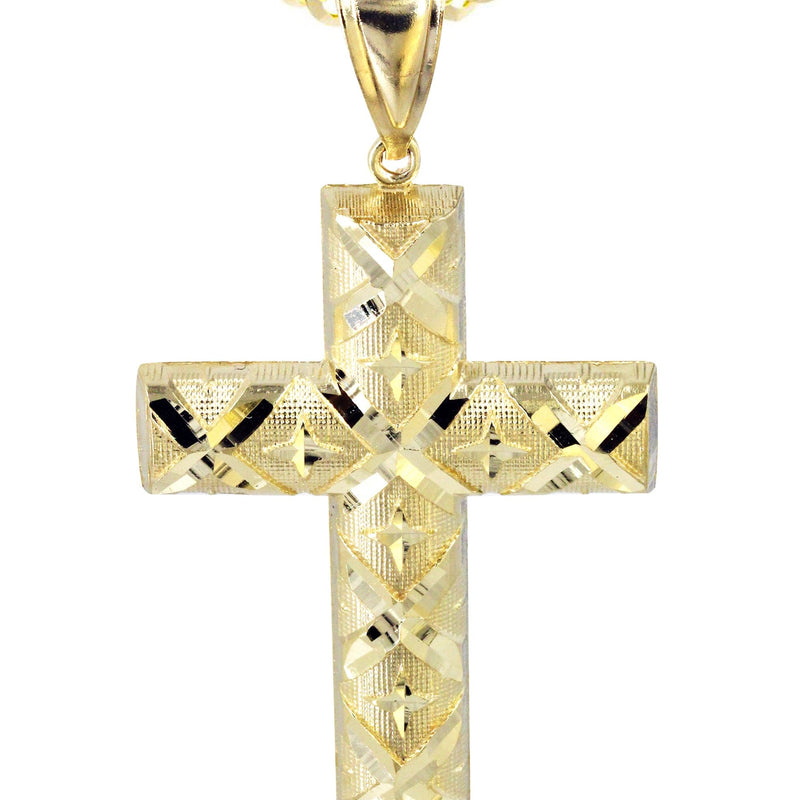 10K Yellow Gold Cross Necklace | Appx. 22 Grams