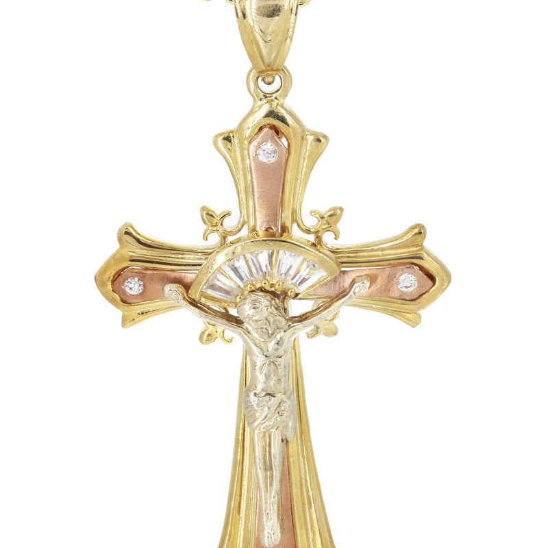10K Yellow Gold   Cross / Crucifix Necklace | Appx. 21 Grams