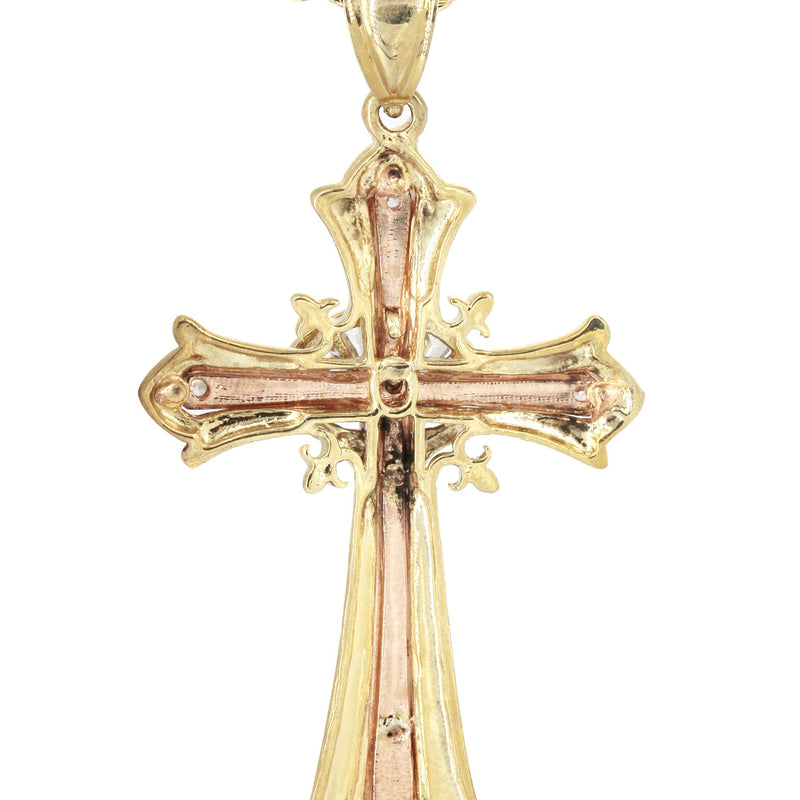 10K Yellow Gold   Cross / Crucifix Necklace | Appx. 21 Grams