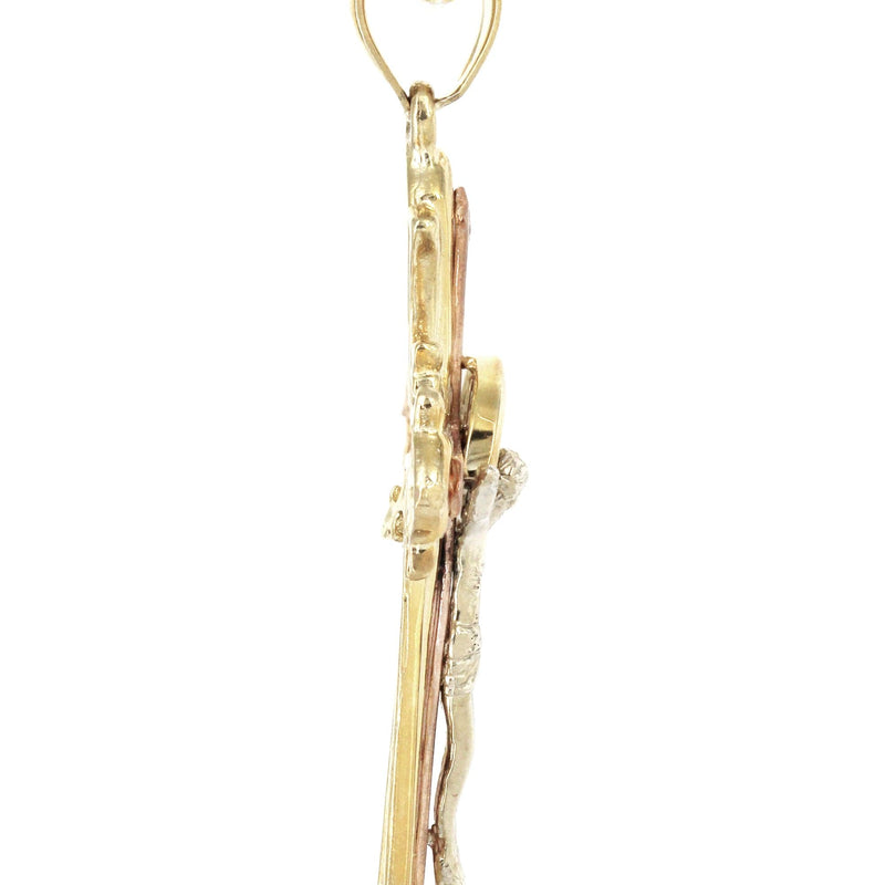 10K Yellow Gold   Cross / Crucifix Necklace | Appx. 21 Grams