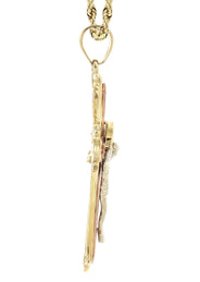 10K Yellow Gold   Cross / Crucifix Necklace | Appx. 21 Grams