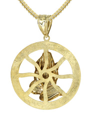 10K Yellow Gold Praying Hands Necklace | Appx. 16.8 Grams