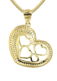 10K Yellow Gold Heart Necklace | Appx. 15 Grams