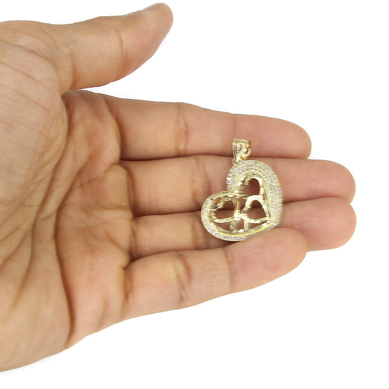 10K Yellow Gold Heart Necklace | Appx. 15 Grams
