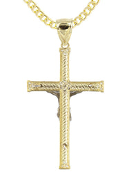 10K Yellow Gold Crucifix / Cross Necklace | Appx. 13.6 Grams