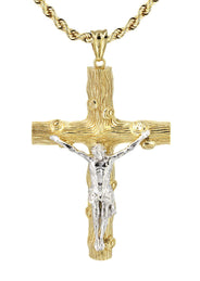 10K Yellow Gold Cross / Crucifix Necklace | Appx. 17.7 Grams