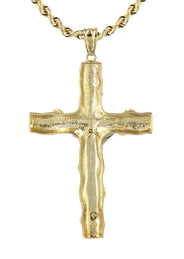 10K Yellow Gold Cross / Crucifix Necklace | Appx. 17.7 Grams