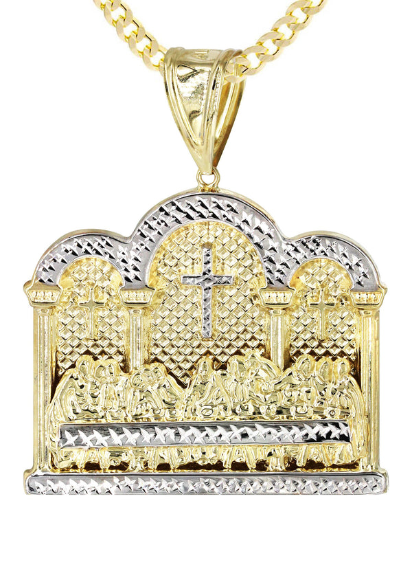 10K Yellow Gold Last Supper Necklace | Appx 25.1 Grams