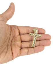 10K Yellow Gold Cross Necklace | Appx. 15.7 Grams