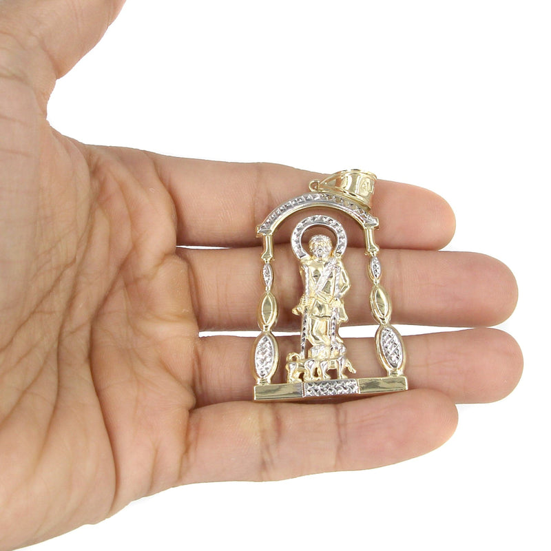10K Yellow Gold Saint Lazaro Necklace | Appx. 16 Grams
