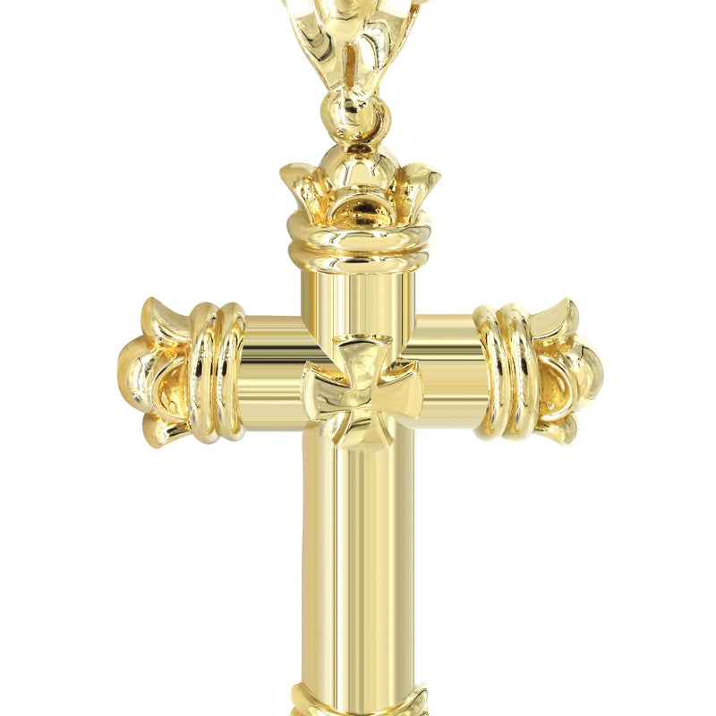 10K Yellow Gold Cross Necklace | Appx. 24.9 Grams