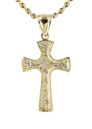 10K Yellow Gold Cross / Crucifix Necklace | Appx. 14.4 Grams