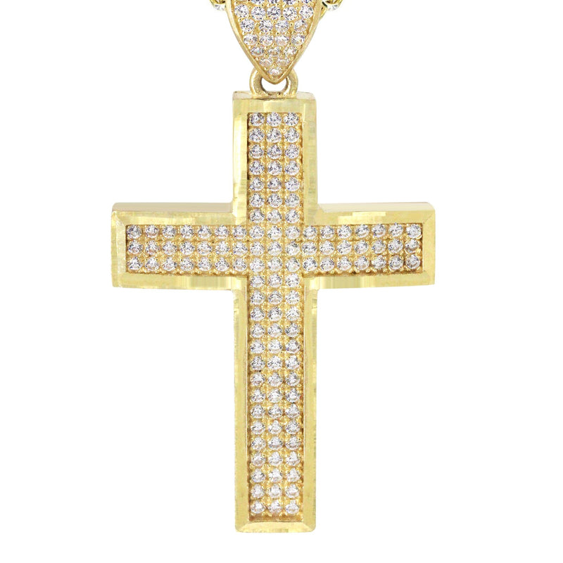 10K Yellow Gold Cross Necklace | Appx. 14.7 Grams