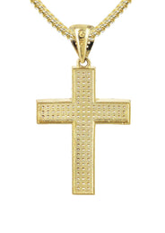 10K Yellow Gold Cross Necklace | Appx. 14.7 Grams