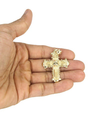 10K Yellow Gold Cross  Necklace | Appx. 15.1 Grams