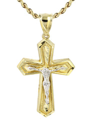 10K Yellow Gold Cross / Crucifix Necklace | Appx. 15.3 Grams