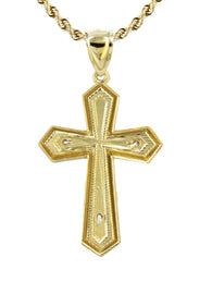 10K Yellow Gold Cross / Crucifix Necklace | Appx. 15.3 Grams