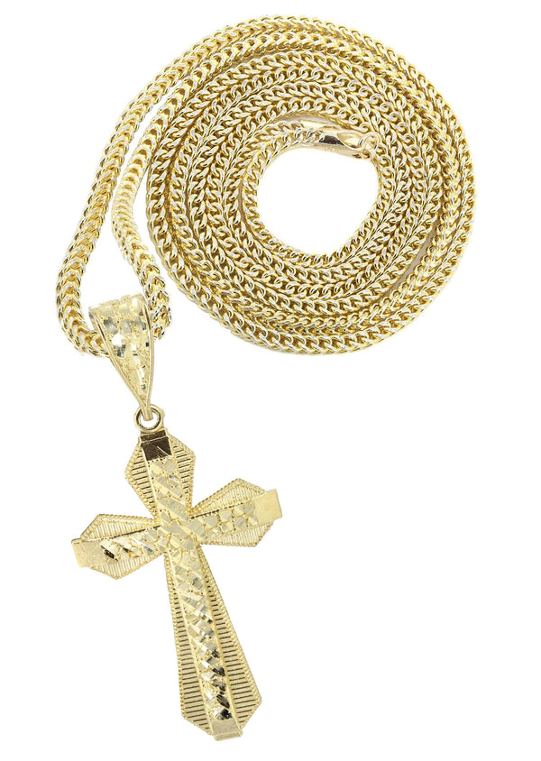 10K Yellow Gold Cross Necklace | Appx. 13.7 Grams