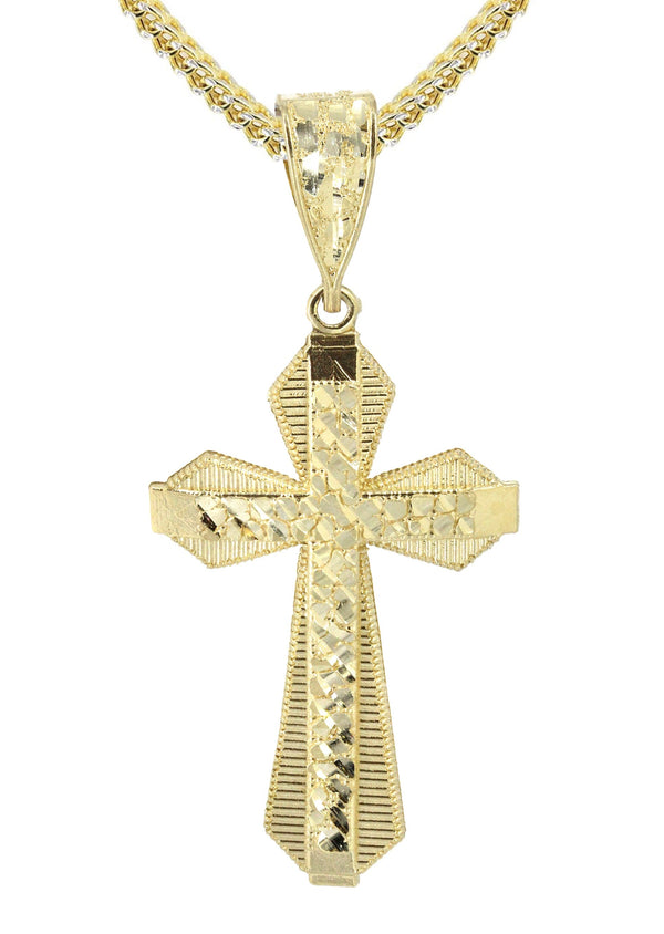10K Yellow Gold Cross Necklace | Appx. 13.7 Grams