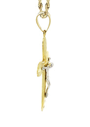 10K Yellow Gold Cross / Crucifix  Necklace | Appx. 13.7 Grams
