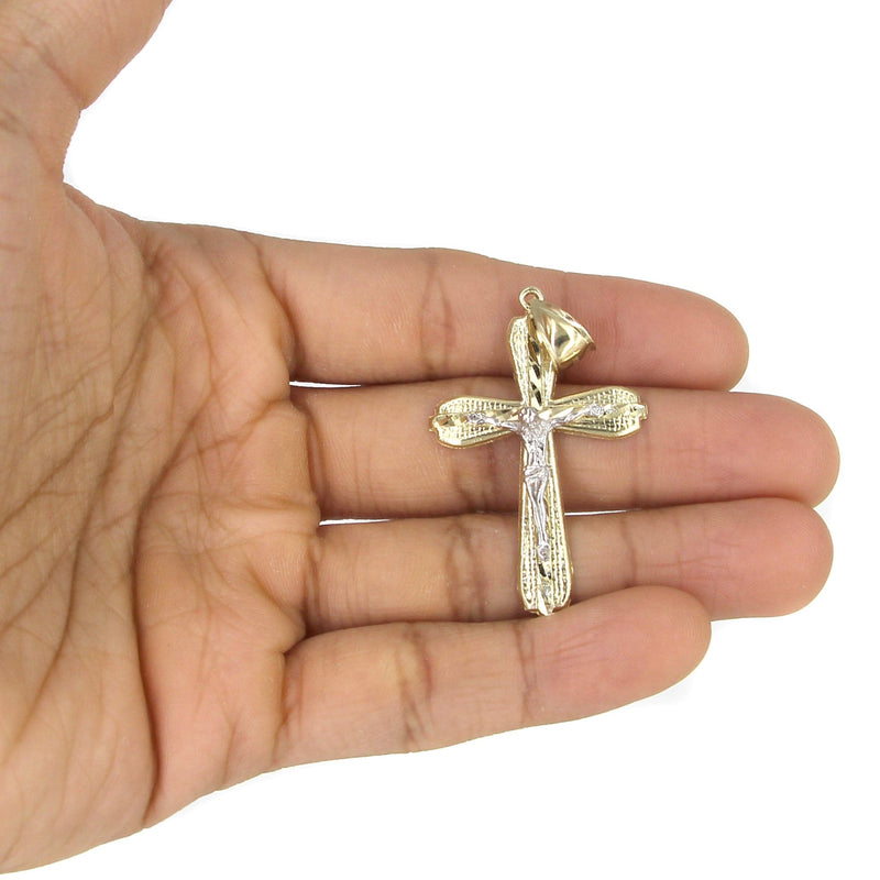 10K Yellow Gold Cross / Crucifix  Necklace | Appx. 13.7 Grams
