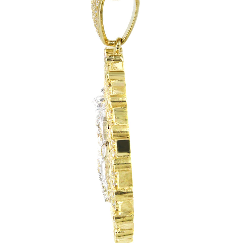 10K Yellow Gold Round Crucifix Necklace | Appx. 17 Grams