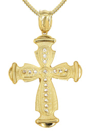 10K Yellow Gold Cross /Crucifix Necklace | Appx. 26.4 Grams