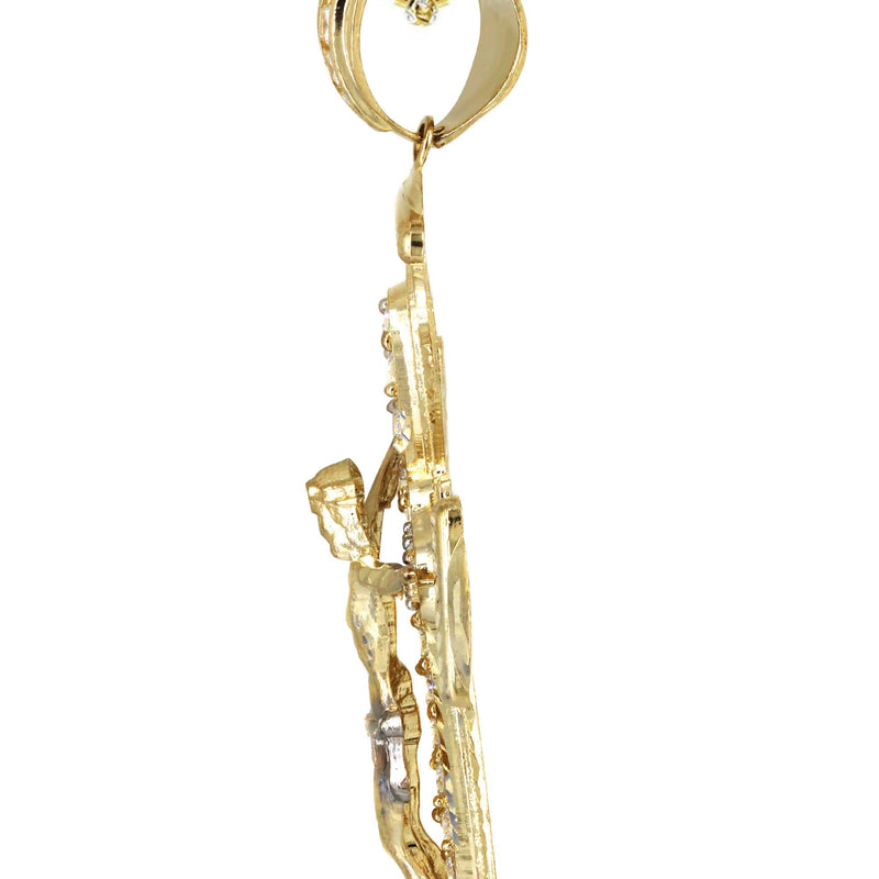 10K Yellow Gold Cross /Crucifix Necklace | Appx. 26.4 Grams