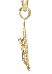10K Yellow Gold Cross /Crucifix Necklace | Appx. 26.4 Grams