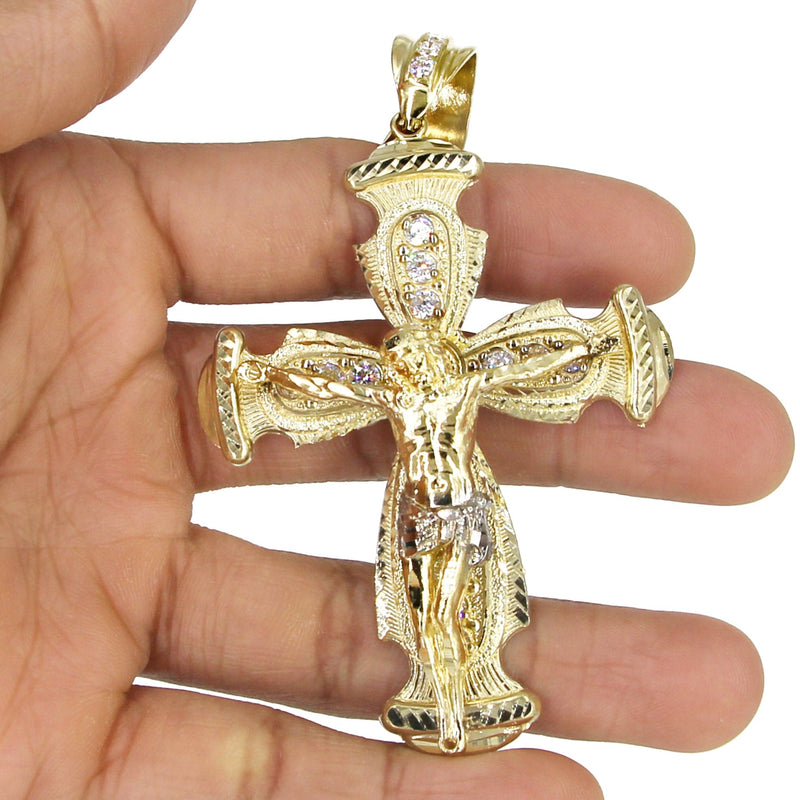 10K Yellow Gold Cross /Crucifix Necklace | Appx. 26.4 Grams