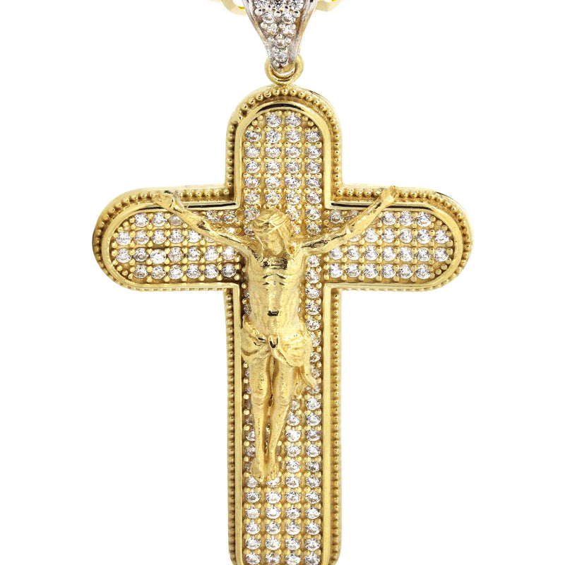 10K Yellow Gold  Cross / Crucifix Necklace | Appx. 15.7 Grams