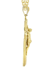 10K Yellow Gold  Cross / Crucifix Necklace | Appx. 15.7 Grams