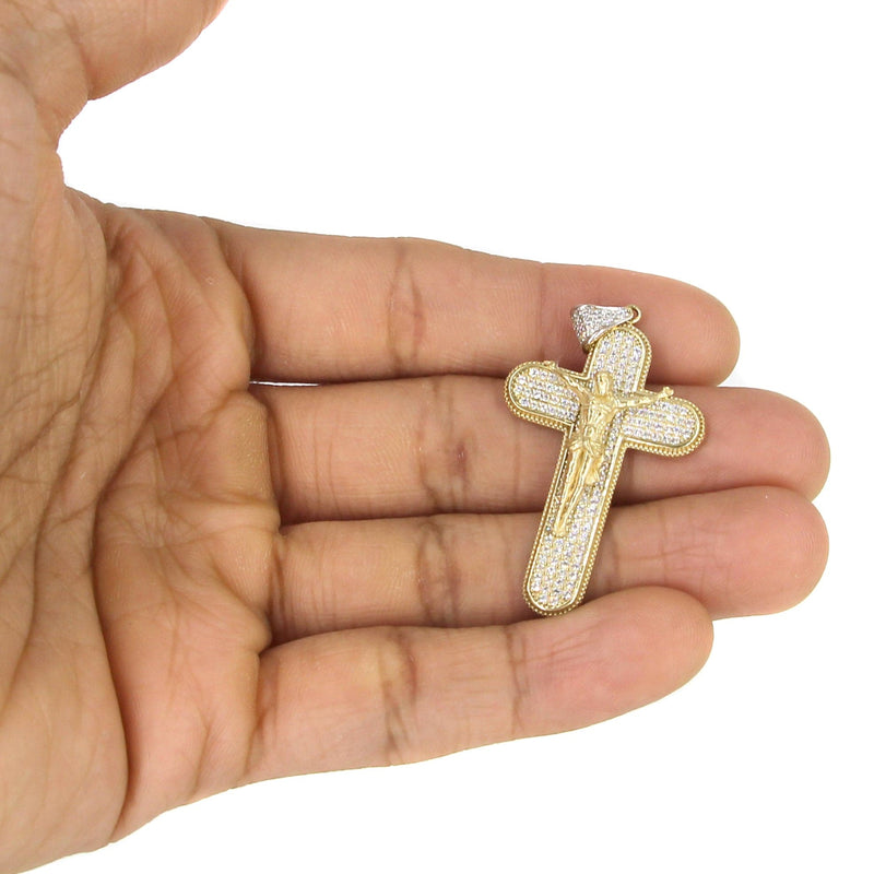 10K Yellow Gold  Cross / Crucifix Necklace | Appx. 15.7 Grams