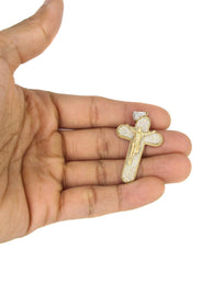 10K Yellow Gold  Cross / Crucifix Necklace | Appx. 15.7 Grams
