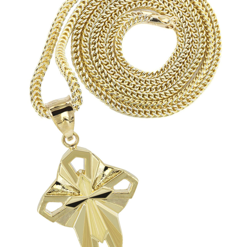 10K Yellow Gold Cross  Necklace | Appx. 10.9 Grams