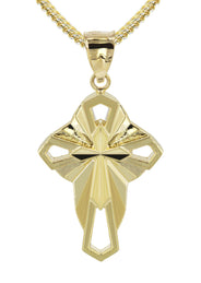 10K Yellow Gold Cross  Necklace | Appx. 10.9 Grams