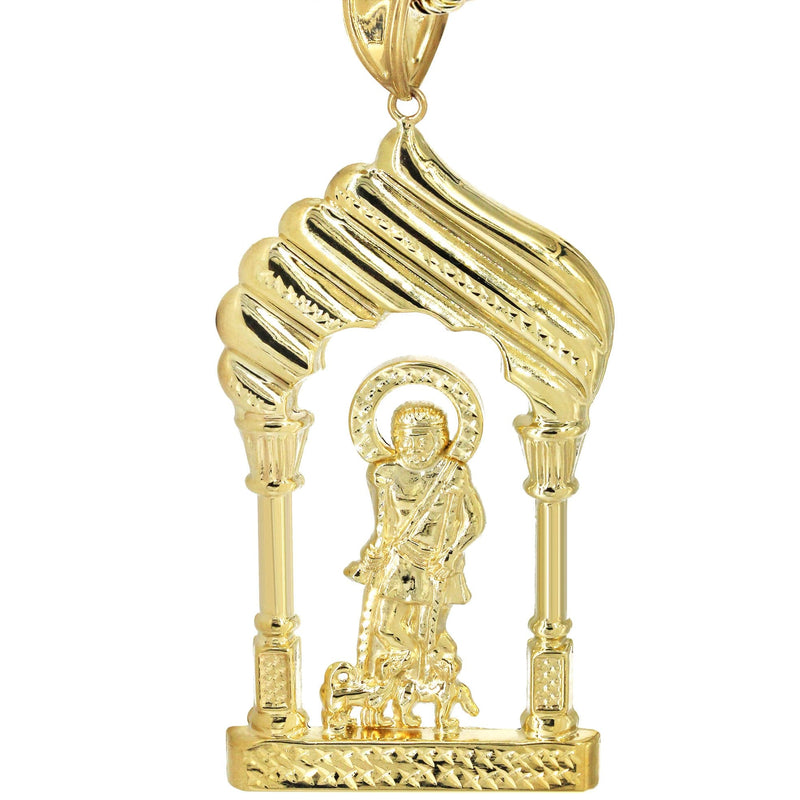 10K Yellow Gold Saint Lazaro Necklace | Appx. 19 Grams