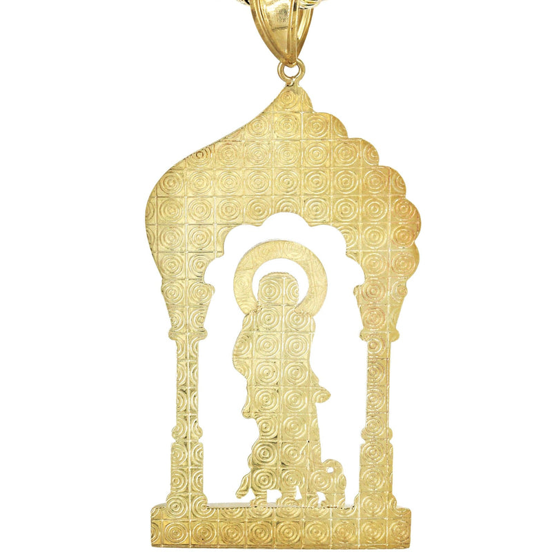 10K Yellow Gold Saint Lazaro Necklace | Appx. 19 Grams