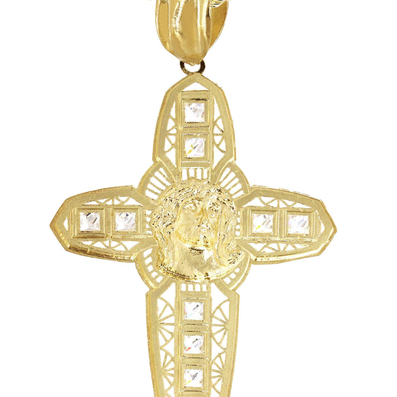 10K Yellow Gold Cross Necklace | Appx. 24.7 Grams